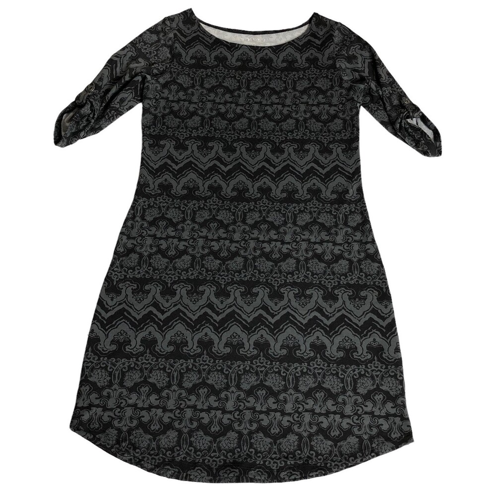 Soybu Dress Womens M Gray Geometric Oasis Athletic Athleisure Preppy Tennis Golf